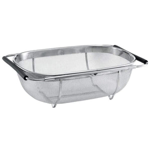 Stainless Steel Strainer Mesh Retractable Micro-Perforated Colander Draining Washing Rinsing For Fruits Vegetables Dishwasher