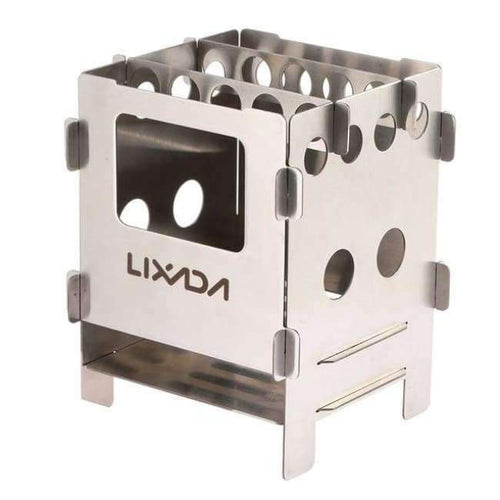 Planet Gates Stainless steel Titanium Wood Stove Lightweight Folding Wood Stove Outdoor Camping Stove Picnic Cooking Burners Backpacking Furnace