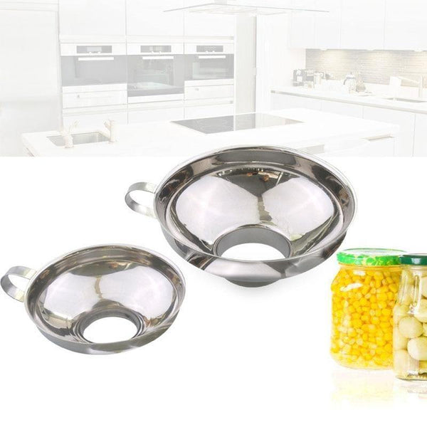 Stainless Steel Wide Mouth Funnel Canning Cup Hopper Filter Food Pickles Jam Funnel Kitchen Gadgets Cooking Tools for Home 2019