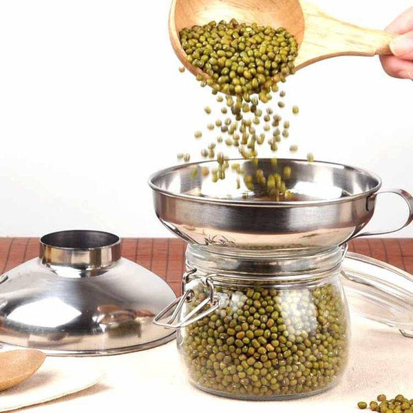Stainless Steel Wide Mouth Funnel Canning Cup Hopper Filter Food Pickles Jam Funnel Kitchen Gadgets Cooking Tools for Home 2019