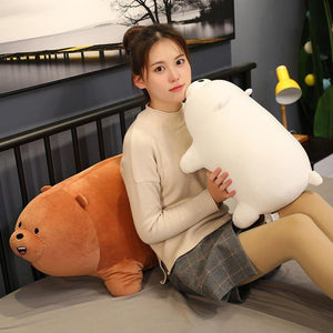 Stand Bare Bear Plush Toys Children Stuffed Animals Cartoon Figure Plush Doll Pillow Soft Cute Plush Stuff Birthday Gift Kids