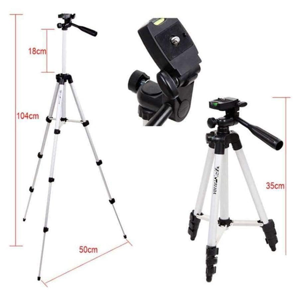 Planet Gates Standard Camera Tripod Stand Holder For iPhone iPad Samsung Digital Camera+Table/PC Holder+Phone Holder+Nylon Carry Bag