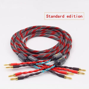 Planet Gates Standard edition / 2.5m 1Pair oxygen-free copper audio speaker cable HI-FI high-end amplifier speaker cable Banana plug cable