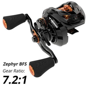 Planet Gates Standard version / Left Hand / China Zephyr Bait Finesse System BFS Baitcasting Fishing Reel  4.5KG 7 Ball Bearings 7.2:1 Gear Ratio Carbon Fishing Coil