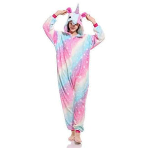 Planet Gates star sky unicorn / S Halloween Wholesale Animal Stitch Star Unicorn onesie Adult Unisex Cosplay Costume Women Pajamas Sleepwear Adult Winter