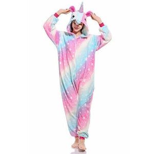 Planet Gates Starry Pegasus / S Animal Pajamas Flannel Winter Women Men Unicorn Stitch Panda Pikachu Onesie Sleep lounge Sleepwear