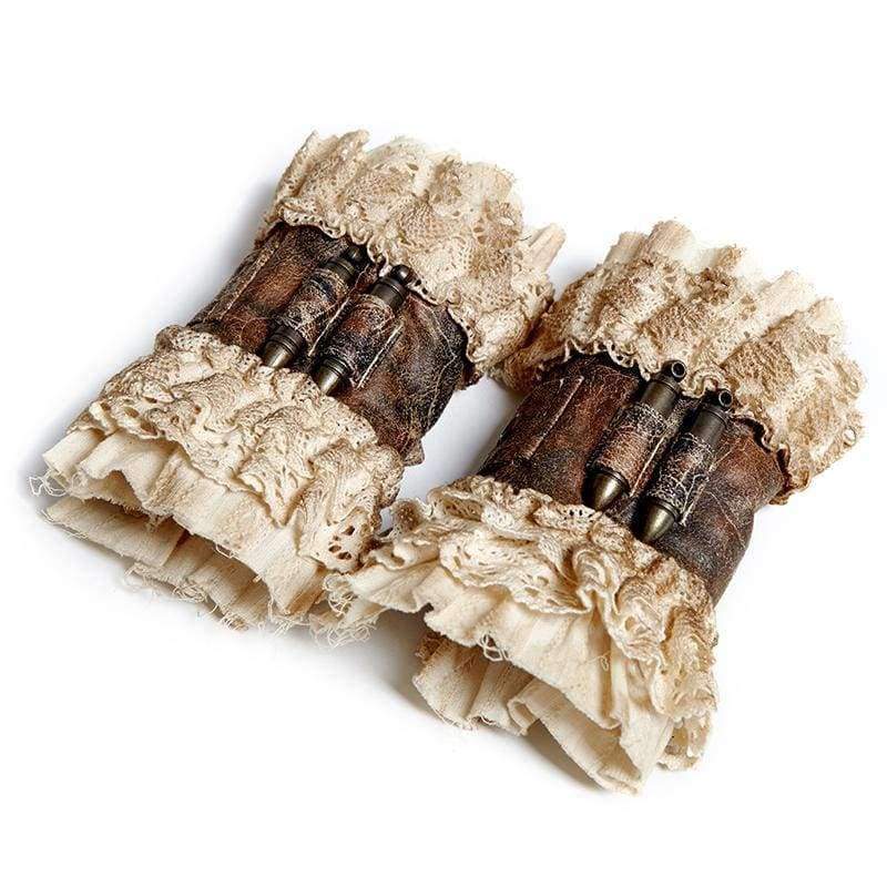Planet Gates Steampunk Vintage Coffee Gloves for Women Gothic Fashion Short Wrist Gloves Clothing Accessories