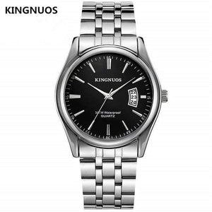 Planet Gates steel-4 Men Watch Fashion Male Date Calendar Clock Sports Watchband Waterproof Man Quartz Wrist Watches KINGNUOS