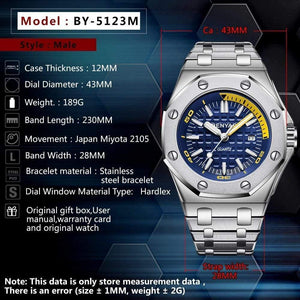 Planet Gates Steel Silver Black Men Watches Male Top Brand Luxury Quartz Watch Men Casual Waterproof Sports WristWatch Relogio Masculino Box