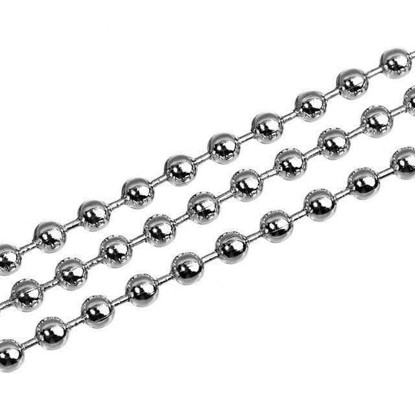 Planet Gates steel tone / 1.5mm ball 10 Yards/Roll Stainless Steel Gold Silver Tone 1.5 2.0 2.4 3.0mm Round Ball Beaded Bulk Chain Fit DIY Bracelet Jewelry Making
