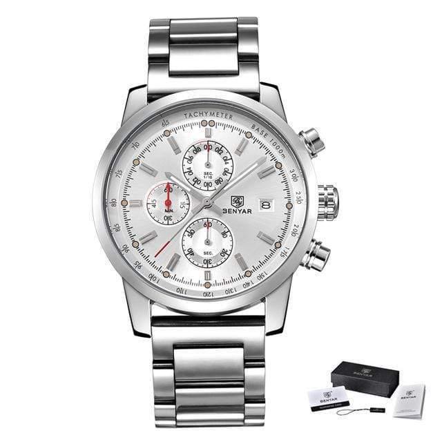 Planet Gates L Brown silver white Chronograph Sport Mens Watches Top Brand Luxury Quartz Watch Reloj Hombre saat Clock Male hour relogio Masculino