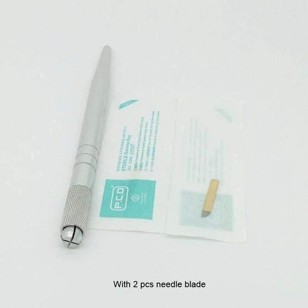 Planet Gates Sterilized Manual Tattoos Pens Permanent Makeup Machine Microblading Pen Eyebrow Tatoo Tebori Tools With 2pcs Tattoo Needles 3D