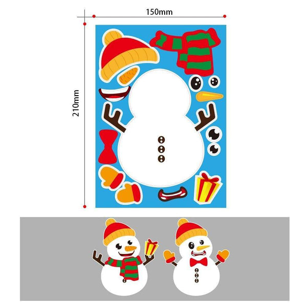 Planet Gates Stickers Puzzle Games Kids DIY Make-a-Face Santa Claus Snowman Elk Dressing Puzzles Children Education Toy Games Self-stick