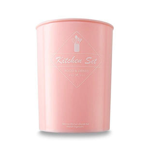 Planet Gates Storage Box Pink 9/10/12pcs Cooking Tools Set Premium Silicone Kitchen Cooking Utensils Set With Storage Box Turner Tongs Spatula Soup Spoon