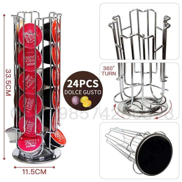 Planet Gates Storage Dolce Gusto Nespresso Capsule Holder Stainless Steel Display Capsule Rack Stand Kitchen Table Metal Shelf Free Shipping
