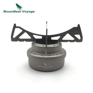 Planet Gates Stove and Frame Outdoor Camping Picnic Titanium Alcohol Stove Mini Alcohol Cooker Ti1512B