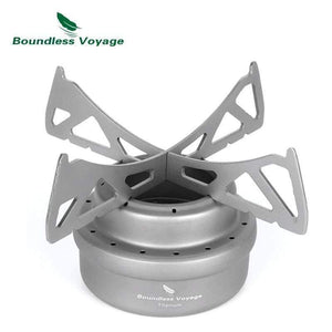 Planet Gates Stove Outdoor Camping Picnic Titanium Alcohol Stove Mini Alcohol Cooker Ti1512B