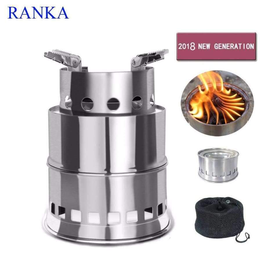 Planet Gates Stove Portable Stainless Steel Wood Burning Stove camping equipment for Outdoor Backpacking Hiking Traveling Picnic BBQ
