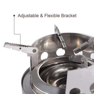 Planet Gates Stove Portable Stainless Steel Wood Burning Stove camping equipment for Outdoor Backpacking Hiking Traveling Picnic BBQ