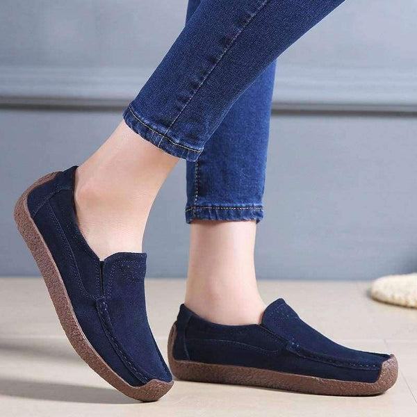 Planet Gates STQ 2018 Autumn women flats leather suede slip on loafers shoes ladies ballet flats shoes female boat oxford shoes QL526