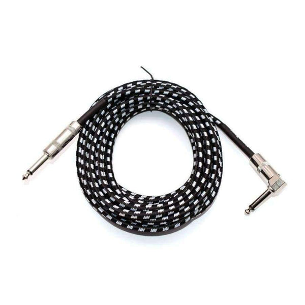 Electric Guitar Audio Cable 6M/20 Feet 3 Meters/10Feet Bass Musical Instrument Cable Jack Cord 1/4 Inch Straight To Angle Plug
