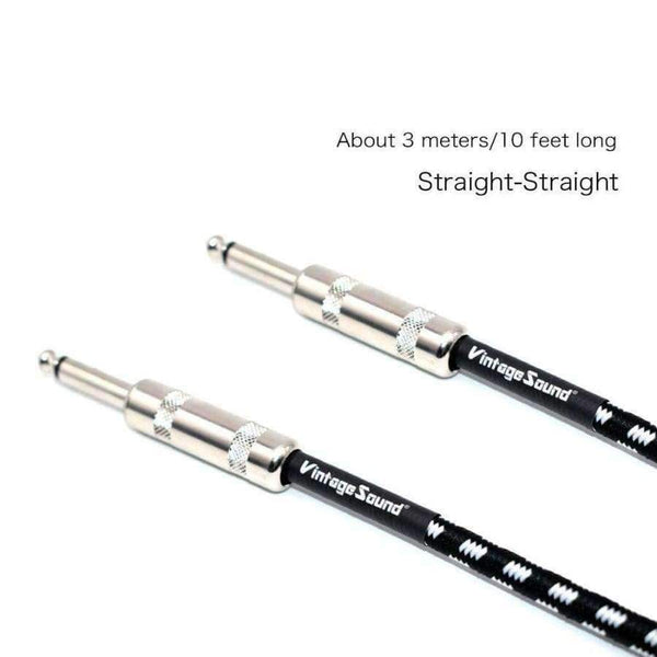 Planet Gates Straight-Angle 6M Electric Guitar Audio Cable 6m/20 Feet 3 Meters/10Feet Bass Musical Instrument Cable Jack Cord 1/4 Inch Straight to Angle Plug