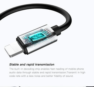 Planet Gates Straight Black Baseus Aux Audio For Lightning to 3.5mm Jack Connector Earphone Headphone OTG Adapter For iPhone Xs Max Xr X 8 7 Plus Splitter