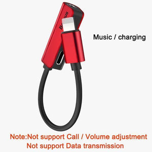 Planet Gates Straight Red Baseus Aux Audio For Lightning to 3.5mm Jack Connector Earphone Headphone OTG Adapter For iPhone Xs Max Xr X 8 7 Plus Splitter