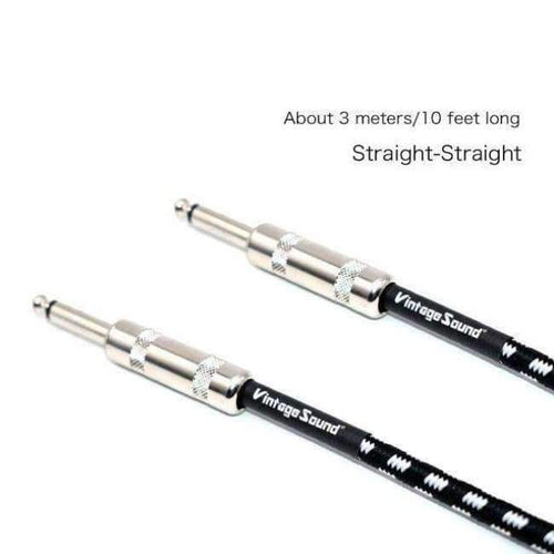 Electric Guitar Audio Cable 6M/20 Feet 3 Meters/10Feet Bass Musical Instrument Cable Jack Cord 1/4 Inch Straight To Angle Plug -