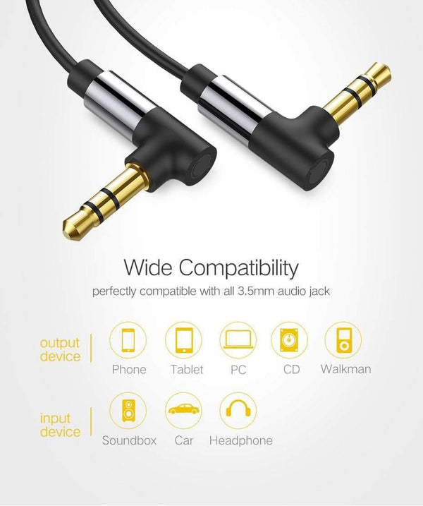 Planet Gates straight to bend / China / 0.5m Ugreen Audio Jack 3.5mm Aux Cable Male to Male Aux Cable 3.5mm Jack Audio Cable auxiliar for Car Headphone MP3/4 Phone 3.5 mm