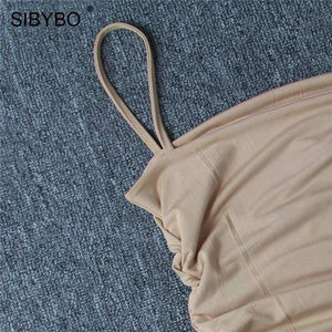 Planet Gates Strapless Spaghetti Strap Sexy Bodycon Dress Sleeveless Slash Neck Mini Summer Women Dress Nightclub Party Dress Short