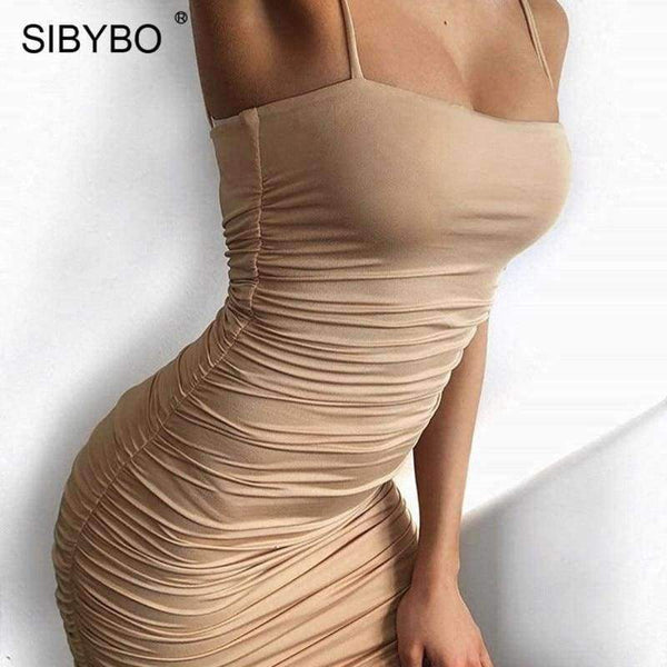 Planet Gates Strapless Spaghetti Strap Sexy Bodycon Dress Sleeveless Slash Neck Mini Summer Women Dress Nightclub Party Dress Short