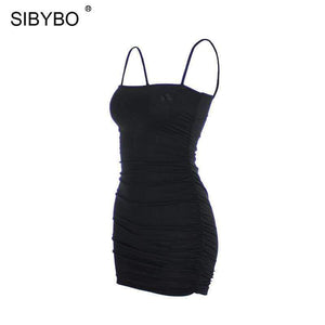 Planet Gates Strapless Spaghetti Strap Sexy Bodycon Dress Sleeveless Slash Neck Mini Summer Women Dress Nightclub Party Dress Short