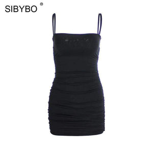 Planet Gates Strapless Spaghetti Strap Sexy Bodycon Dress Sleeveless Slash Neck Mini Summer Women Dress Nightclub Party Dress Short