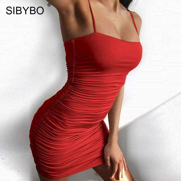 Planet Gates Strapless Spaghetti Strap Sexy Bodycon Dress Sleeveless Slash Neck Mini Summer Women Dress Nightclub Party Dress Short