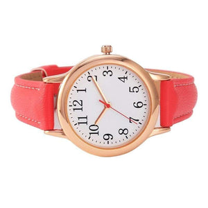 Planet Gates strawberry Lady style women watch candy color straps leather band simple dial
