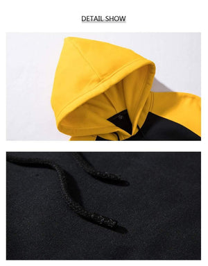 Planet Gates Streetwear Patchwork Hoodie Men Hip Hop Hooded Solid Slim Fit Casual Hoody Mens Hoodies Sweatshirts EU Size