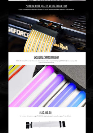 Planet Gates Strimer Plus RGB Motherboard Extension ATX 24PIN,GPU Extension Double/Triple 8PIN LIANLI Generation 2 Cable PC Decoration