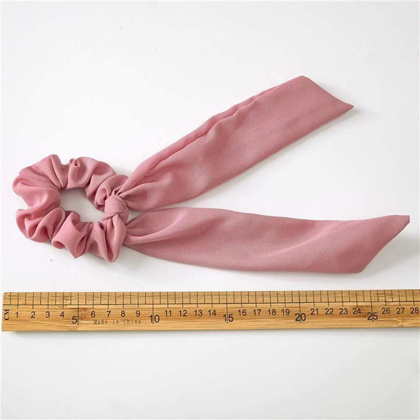 Stripe Ribbon Hair Scrunchies Women Elastic Hair Bands Scarf Hair Ties Rope Ponytail Holder Girls Hair Accessories