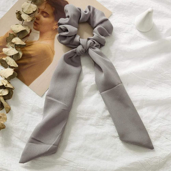 Stripe Ribbon Hair Scrunchies Women Elastic Hair Bands Scarf Hair Ties Rope Ponytail Holder Girls Hair Accessories