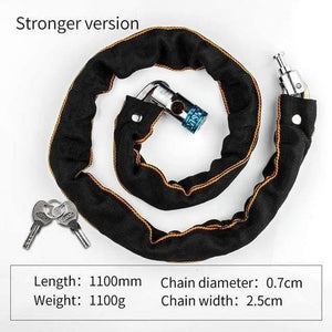 Planet Gates stronger version 3 Bicycle Lock Safe Metal Anti-Theft Outdoor Bike Chain Lock Security Reinforced Cycling Chain Lock Bicycle Accessories