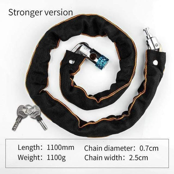 Planet Gates stronger version 3 Bicycle Lock Safe Metal Anti-Theft Outdoor Bike Chain Lock Security Reinforced Cycling Chain Lock Bicycle Accessories