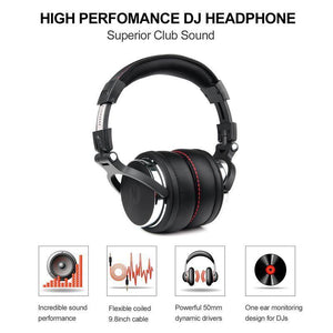 Planet Gates Studio-Pro / China Professional Studio Pro DJ Headphones With Microphone Over Ear HiFi Monitors Music Headset Earphone For Phone PC