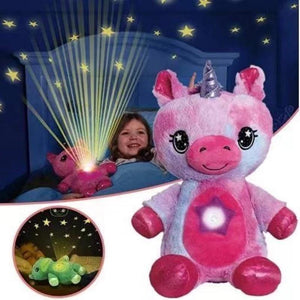 Planet Gates Stuffed Animal Night Light Projector Plush Toys With Light Colorful Stars Cute Stuffed Toy Girl Baby Creative Toy Birthday Gifts