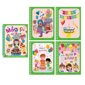 Planet Gates Style 01 Reusable Magic Water Drawing Book for Kids Coloring Picture Book Magic Water Pen Painting Drawing Board Educational Toys