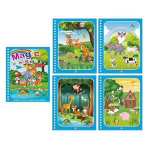 Planet Gates Style 02 Reusable Magic Water Drawing Book for Kids Coloring Picture Book Magic Water Pen Painting Drawing Board Educational Toys