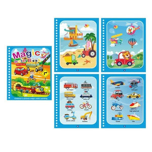 Planet Gates Style 07 Reusable Magic Water Drawing Book for Kids Coloring Picture Book Magic Water Pen Painting Drawing Board Educational Toys
