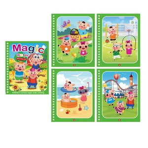 Planet Gates Style 08 Reusable Magic Water Drawing Book for Kids Coloring Picture Book Magic Water Pen Painting Drawing Board Educational Toys
