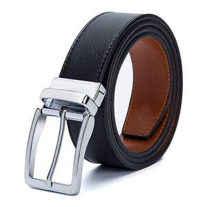 Men's Genuine Leather Belt Reversible Belt for Causal Classic High Quality Pin Buckle Male Belt