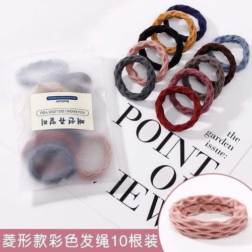 10Pcs/Lot New High Elastic Basic Rubber Bands Simple Hairband Girls Headwear Solid Color Headband Fashion Women Hair Accessories
